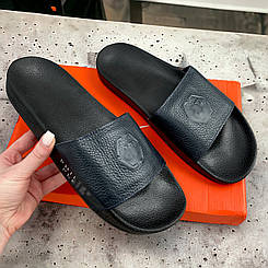 Шльопанці чоловічі шкіряні сині спортивні 40-45 розмір Туреччина,шльопанці чоловічі шкіряні