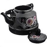 Чайник емальований з рухомою ручкою 1.1 л UNIQUE UN-2307, Чайник заварний для всіх типів плит, фото 9