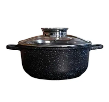 Казан UNIQUE UN-5272 1,7л (18см мармур/чорний) - НФ-00007119, Каструля з мармуровим покриттям, фото 4