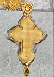 Хрест наперсний наградний з камінням для священика, фото 2