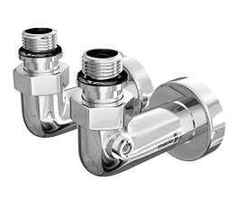 Крани кутові запірні для підключення рушникосушки Mario 1/2", комплект 2шт