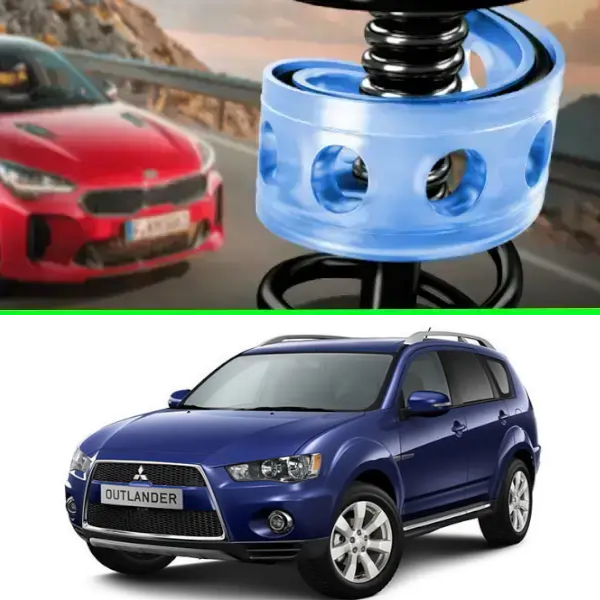 Автобафери силіконові на передні пружини Mitsubishi Outlander II 2006-2012 (проставки, подушки пружини)