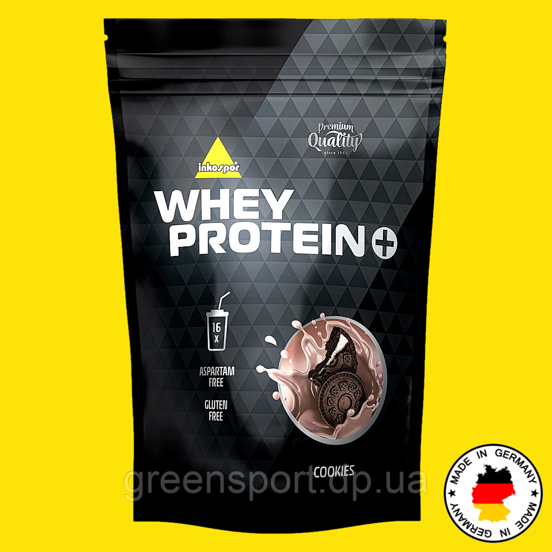 Inkospor Whey Protein 500 г, протеїни, концентрат та ізолят сироваткового білка + казеїн, смак печиво