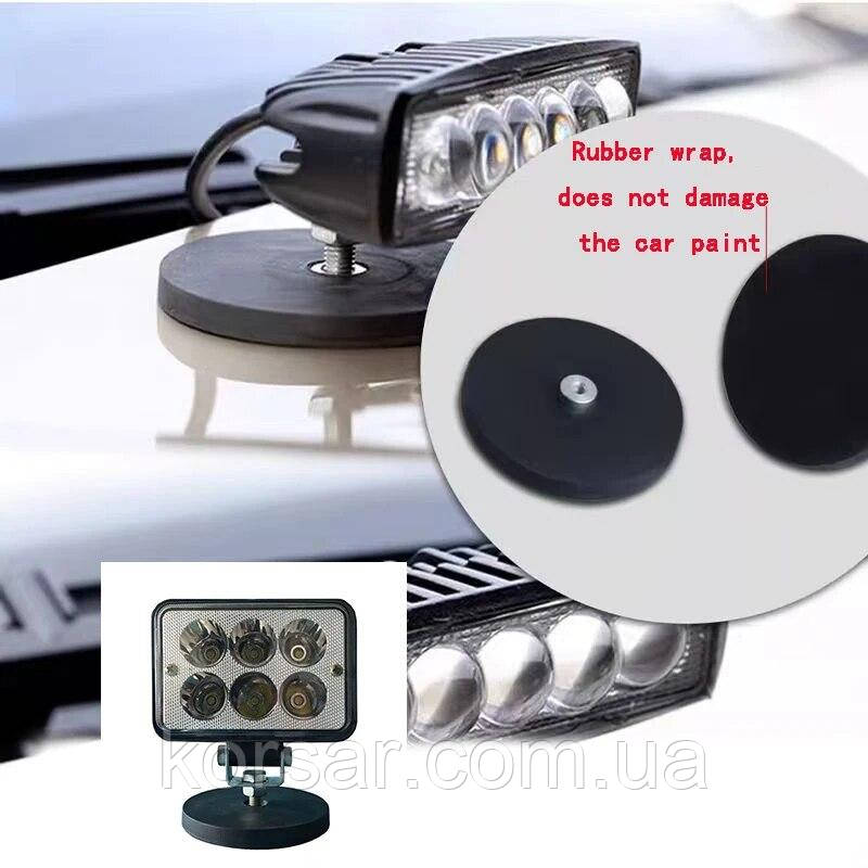 Кріпильна магнітна основа опори 66 мм на дах авто, човни, фото 1