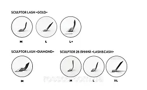 Sculptor Lash Вії чорні, 28 ліній, M - 0,10 - 7 мм, фото 4