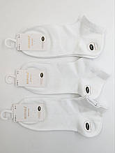 Жіночі короткі шкарпетки Корона сітка, літні шовк-бавовна, розмір 36-41, 10 пар/уп. білі