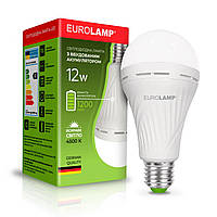 LED лампа аккумуляторная Eurolamp A70 12W E27 4500K 1200mAh LED-A70-12274(EM)