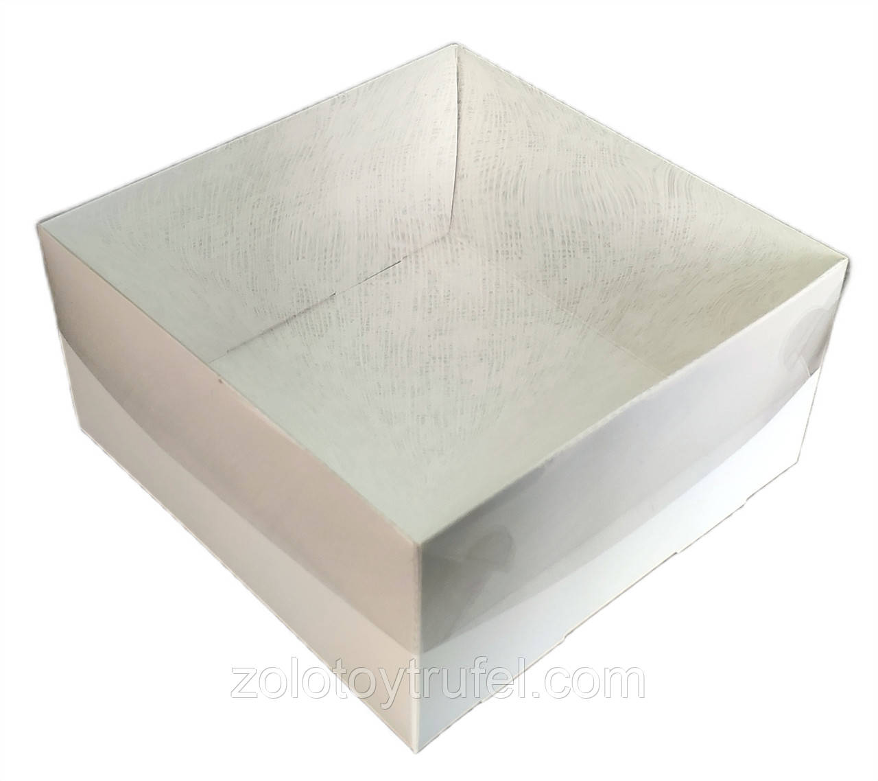 Коробка 20*20*11 см для торта с прозрачной крышкой белая - купить по ...