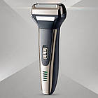 Машинка для стрижки 3в1 від акумулятора, Gemei GM59 / Портативна електробритва з насадками / Тример для носа, фото 3