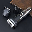 Машинка для стрижки 3в1 від акумулятора, Gemei GM59 / Портативна електробритва з насадками / Тример для носа, фото 7