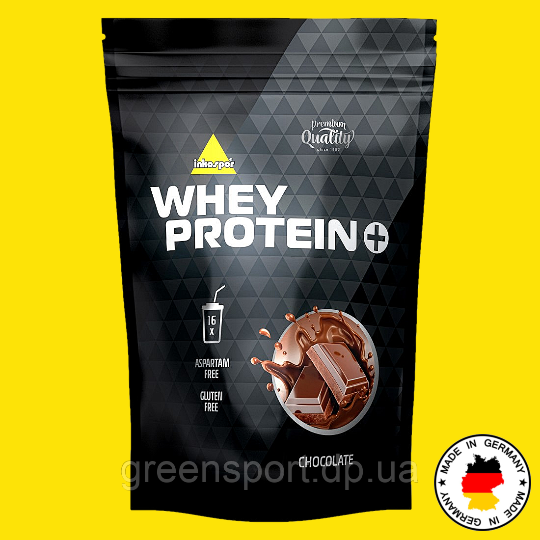 Inkospor Whey Protein 500 г, протеїни, концентрат та ізолят сироваткового білка + казеїн, смак шоколад