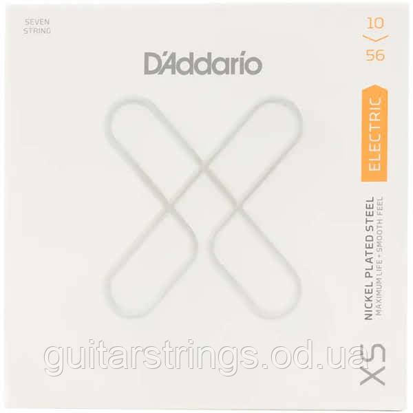 Струны D'Addario XSE1056 XS Coated Nickel Plated 7-String Regular Light 10-56 - фото 1 - id-p2179785061