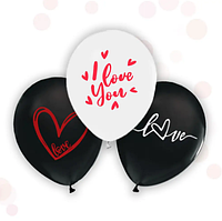 Латексный шар Balonevi 12 "Love" ассорти (50 шт)