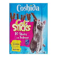 Лакомство для кошек Coshida Cat Sticks Salmon Мясные палочки с лососем, 10 шт х 5 г