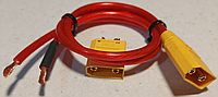 Разъем Amass XT90 MALE (Папа) кабель питания  AWG9  15 см красный+красный