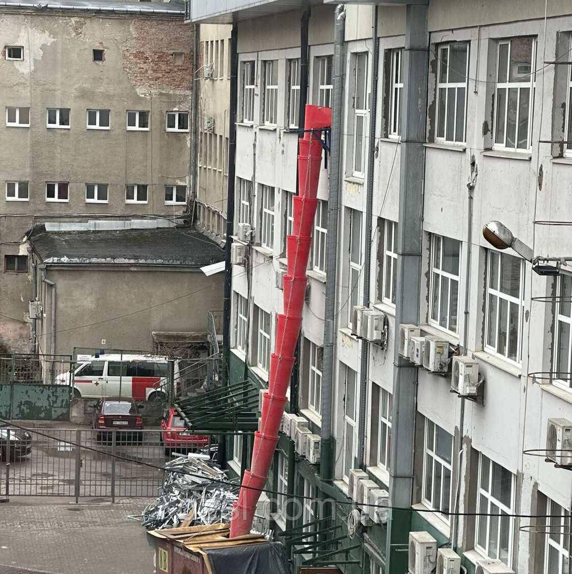 Сміттєспуск 36 м будівельний рукав для сміття сміттєскидач