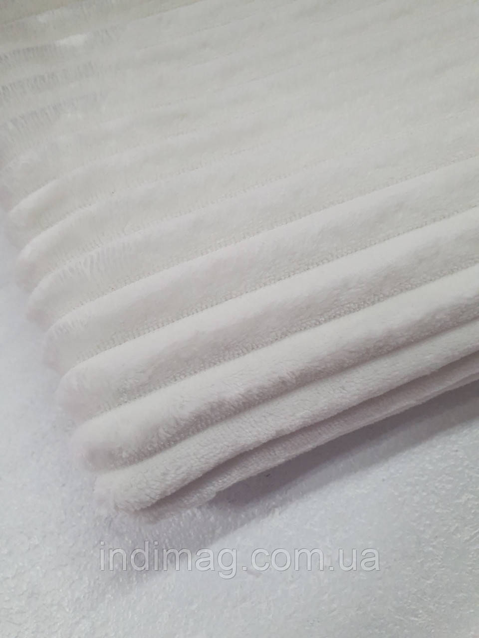 Відріз плюш Minky Stripes білий 125*40