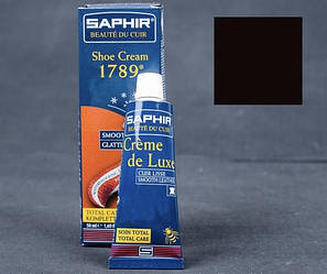 Водовідштовхуючий крем для взуття Saphir Creme De Luxe 1789,темно-коричневий (05), 50 мл