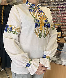 Жіноча вишиванка Сж  Польова з тризубом