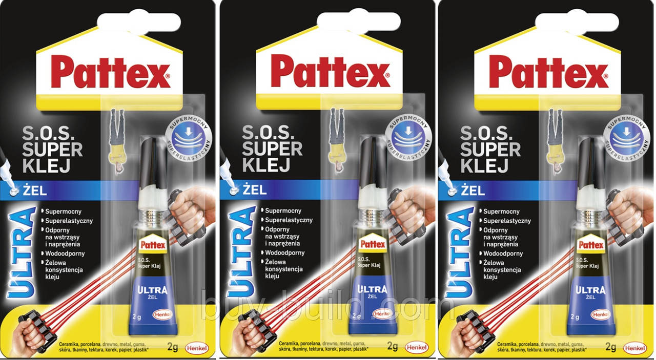 3 х Клей Супер Pattex (Момент) Гель 2 г