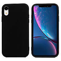 Чохол силіконовий матовий для iPhone XR, чорний