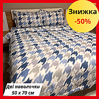 Натуральное постельное белье микросатин евро размер Красивое постельное белье стеганное одеяло на лето
