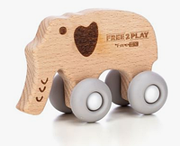Деревянная игрушка FreeON слоник на силиконовых колесах Не медли покупай!