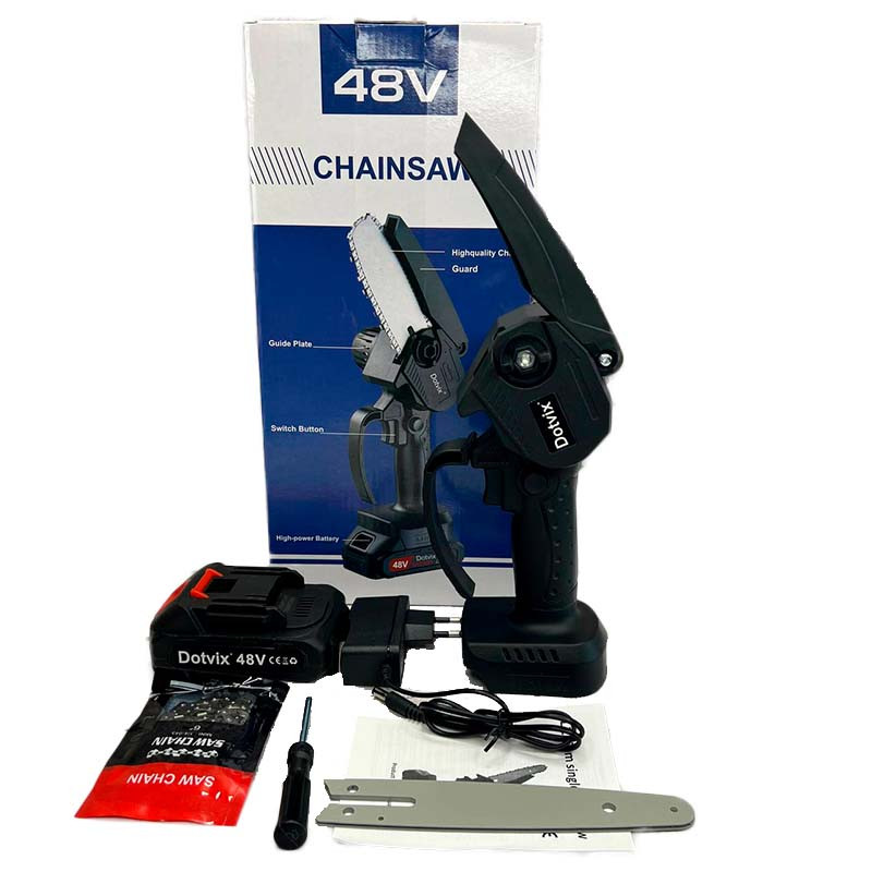 Акумуляторна портативна ланцюгова мініпилка Chain Saw 48V Dotvix, фото 1