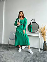 Женский стильный комплект двойка платье на бретельках и рубашка с поясом) красный, зеленый, ментоловый, черный