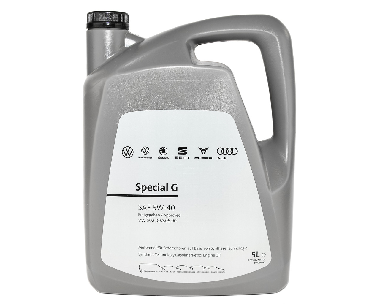 Моторна олива VAG AUDI Special G 5W-40, 5 л. - 502.00 / 505.00