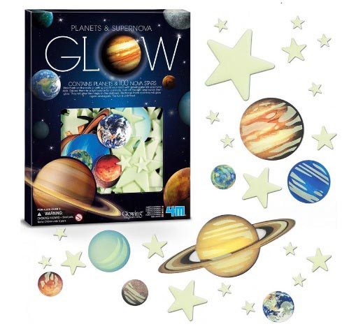 Наклейки світні в темряві Планети та 20 зірок Glow planets nova stars 00-05635 Набір люмінесцентних наклейок