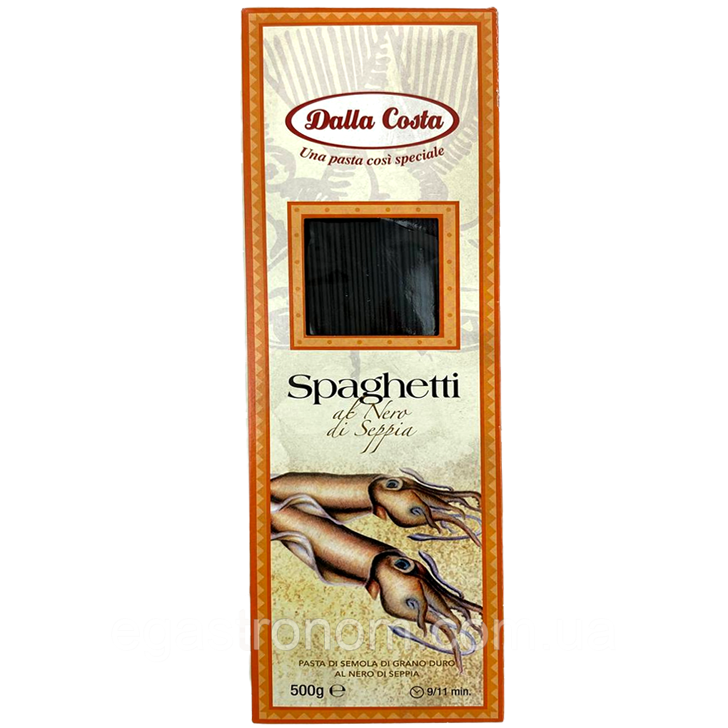 Спагетті з чорнилом каракатиці Далла Коста Dalla Costa 500g 20шт/ящ (Код: 00-00003384), фото 1