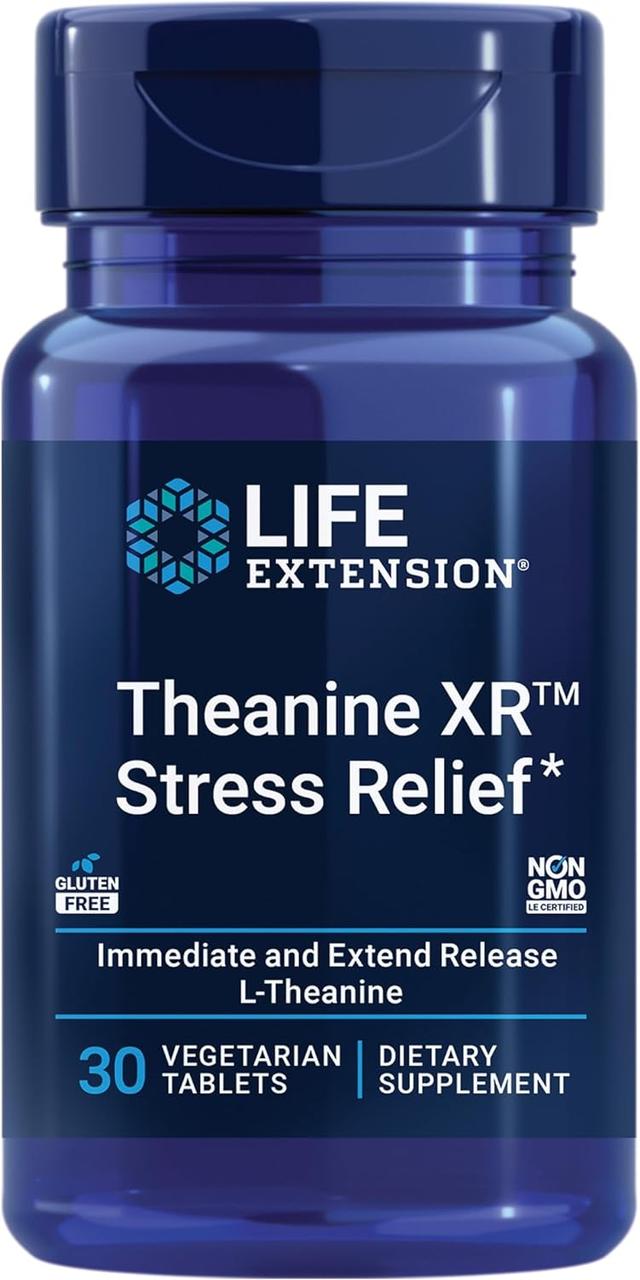 Life Extension Theanine XR Stress Relief / Л-Теанін для зняття стресу 30 таблеток