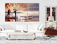 Модульная картина для интерьера, картины из частей, фотокартины для интерьера Романтическое свидание 100x180