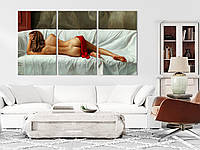Картины для офиса, фотокартины на холсте, картины в подарок руководителю Позирующая девушка 100x180 см