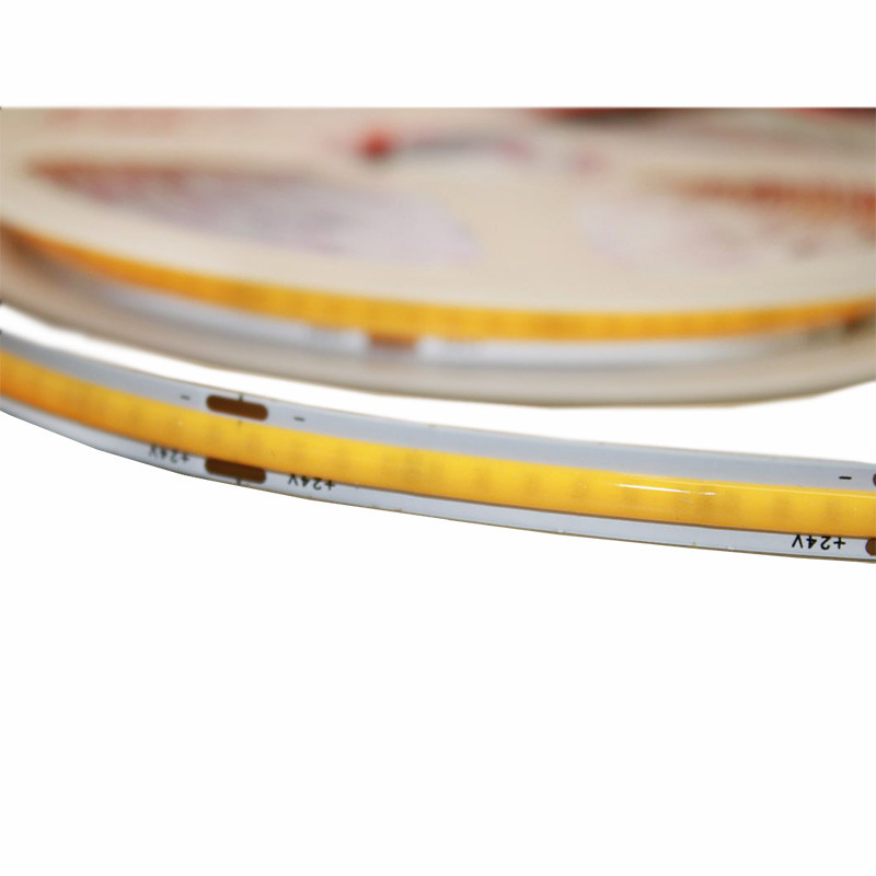 LED стрічка 10Вт 24 В COB 320 діодів 100Лм/Вт теплий білий 2800К (серія COB), гарантія 3 роки