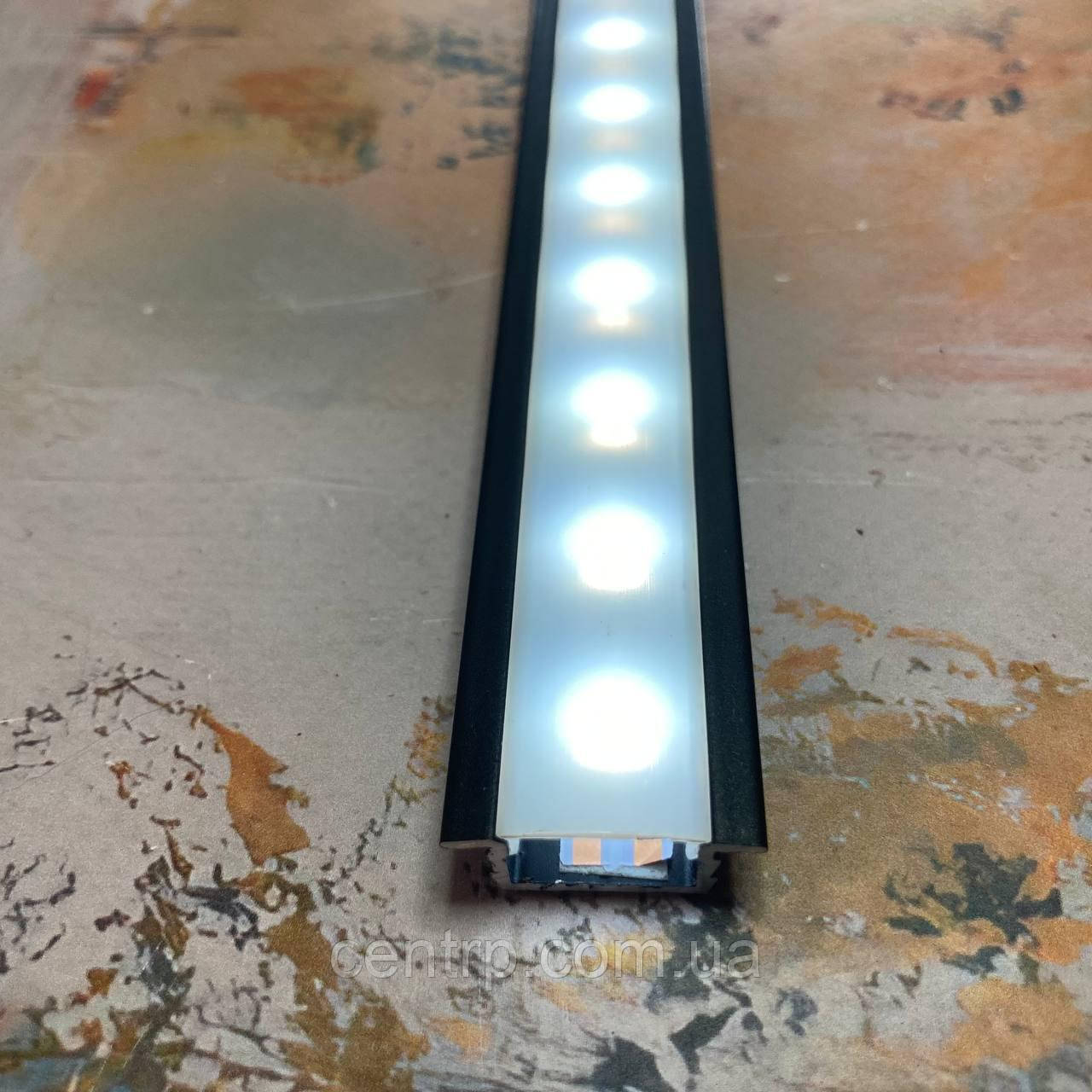 Профіль для світлодіодної стрічки Adel-Black LED 21*7,2 чорний 1,0 м