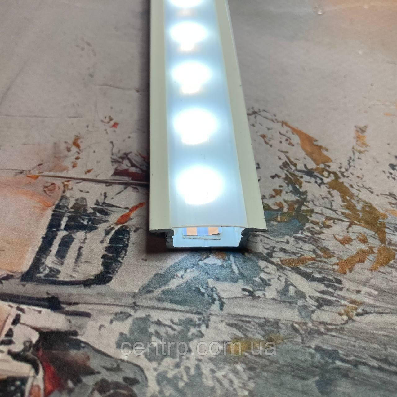 Профіль для світлодіодної стрічки Adel-White LED 21*7,2 білий 2,0 м