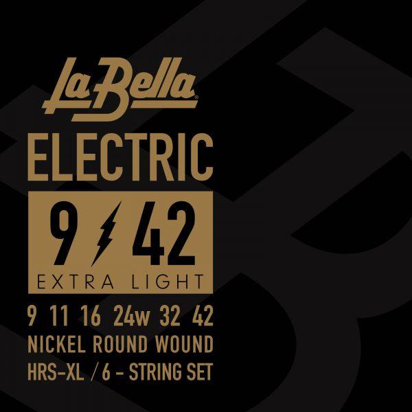 Струни для електрогітари La Bella HRS-XL Hard Rockin' Steel Nickel-Plated Extra Light 9-42, фото 1