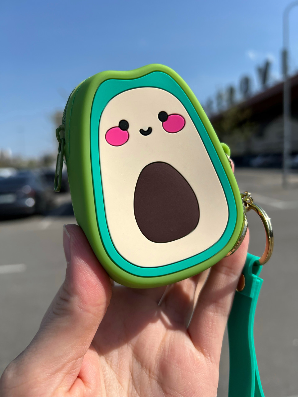 Сумка гаманець Alitek силіконова з ремінцем на руку Авокадо, фото 1