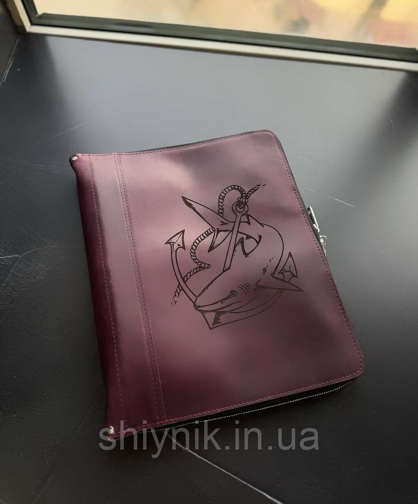 Шкіряна папка для сімейних документів FAMILY FOLDER бордо
