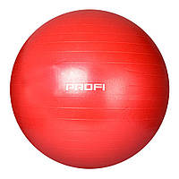 Великий м'яч для фітнесу фітбол Profiball 75 см, червоний, з насосом