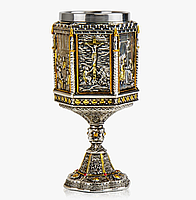 Кубок подарочный Veronese Святое причастие 18,5х7,5 см 200 мл бокал покрытый бронзовым напылением 177658 Не