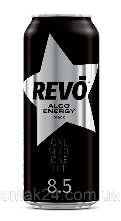 Енергетичний слабоалкогольний напій Revo Alco Energy Black 8.5% 0.5л Україна