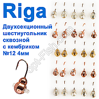 Мормистка вольф. Riga 60012 двосекційний шестикутник наскрізний з кембриком No12 4 мм (25 шт.)