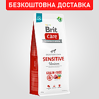 Сухий корм Brit Care Sensitive для собак з чутливим травленням, беззерновий з олениною, 12 кг