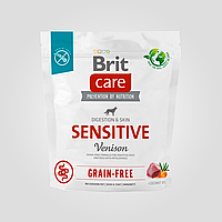 Сухий корм Brit Care Sensitive для собак з чутливим травленням, беззерновий з олениною, 1 кг