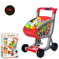 Іграшковий візок з продуктами для супермаркету, музика, світло, 2 види