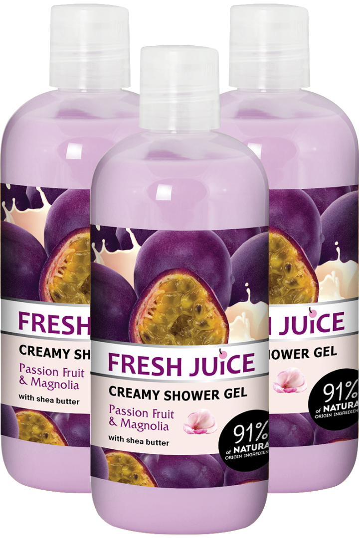 Крем-гель для душу Fresh Juice Маракуйя і магнолія 3 шт (1500 мл) - фото 1 - id-p2179844980
