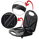 Електрична сендвічниця розміром 21.6 * 12.6 см, модель KM-6716., фото 4